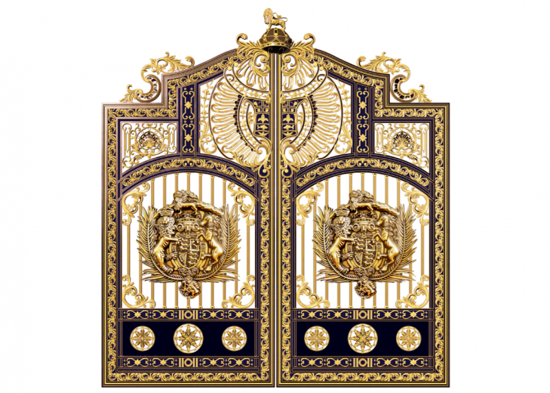 Cổng phù diêu mẫu 1 hình song kỳ lân hút tài lộc và lợi phong thủy